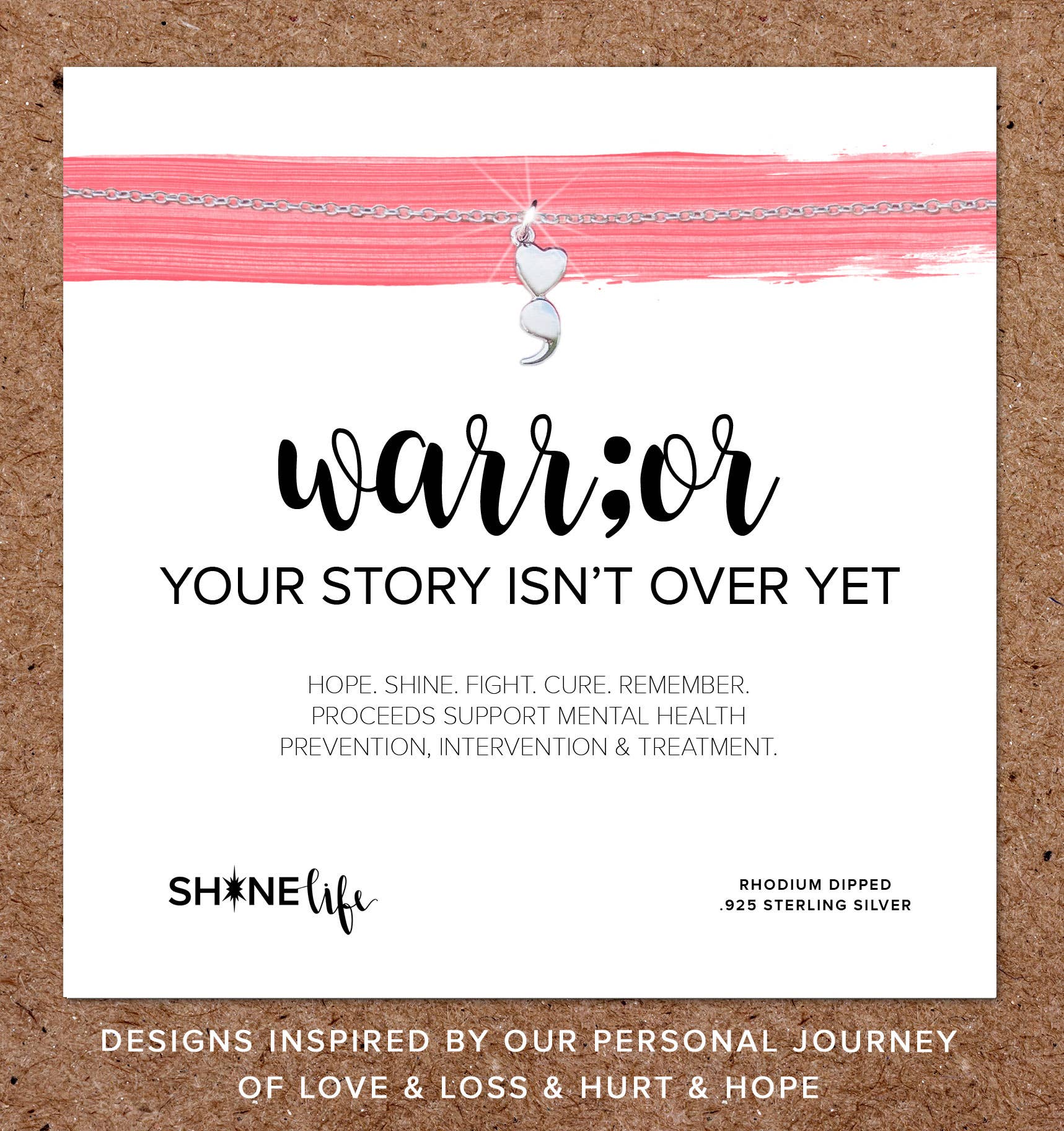 Warrior Mental Health Comma Necklace