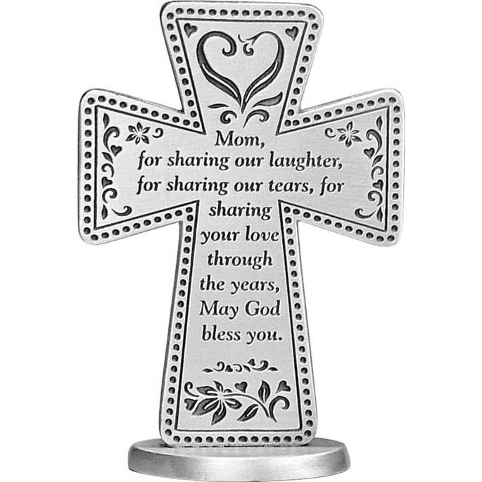 Mom Standing Message Cross