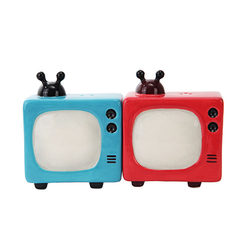Retro TV's Magnetic Salt and Pepper Shaker Set