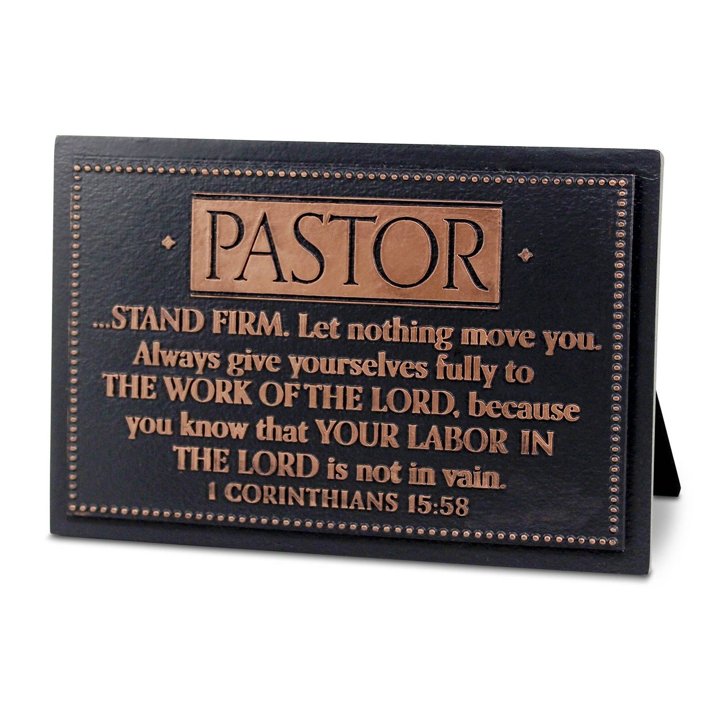 Pastor Copper Plaque