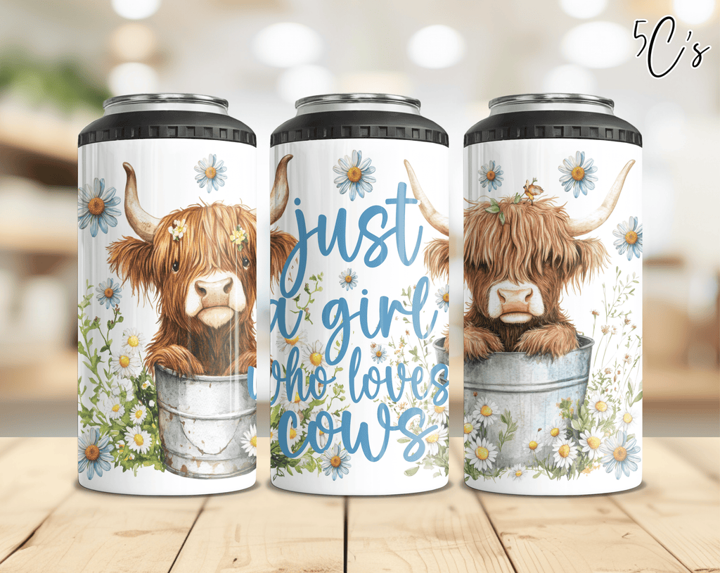 Just a Girl Who Loves Cows Can Cooler