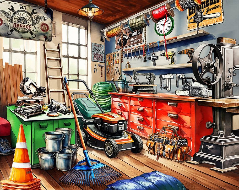 Tool Man's Garage 1000 Piece Jigsaw Puzzle