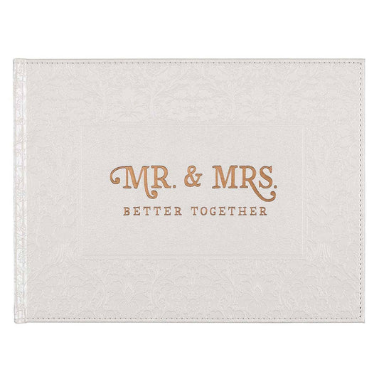 Guest Book White/Gold Mr. & Mrs. Better Together