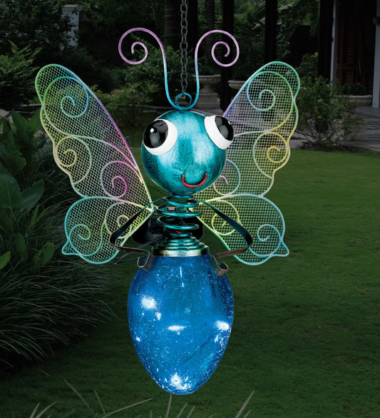 Butterfly Solar Lantern Blue