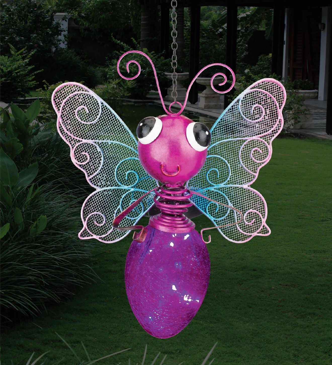 Butterfly Solar Lantern Pink