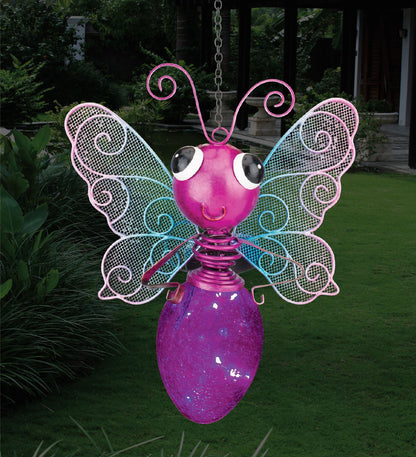 Butterfly Solar Lantern Pink