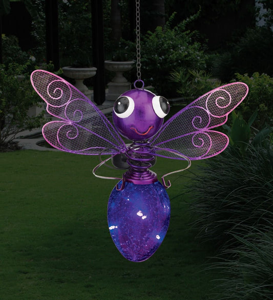 Dragonfly Solar Lantern Purple