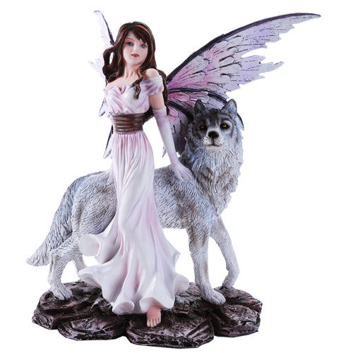 Purple Winged Fairy with Lone Wolf