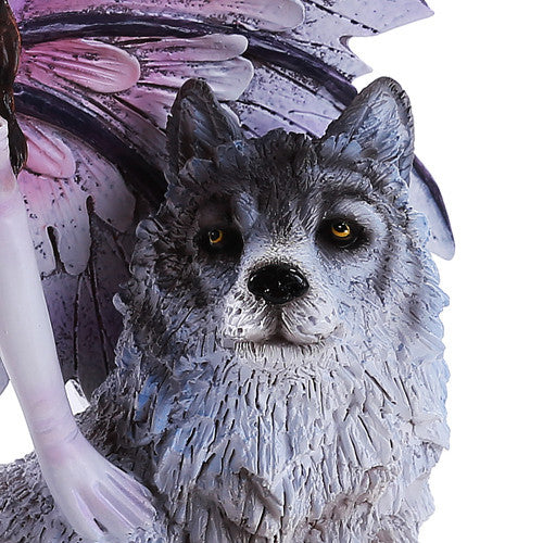 Purple Winged Fairy with Lone Wolf