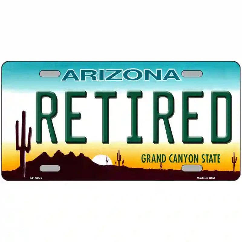 Arizona Retired Novelty Metal License Plate