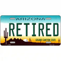 Arizona Retired Novelty Metal License Plate