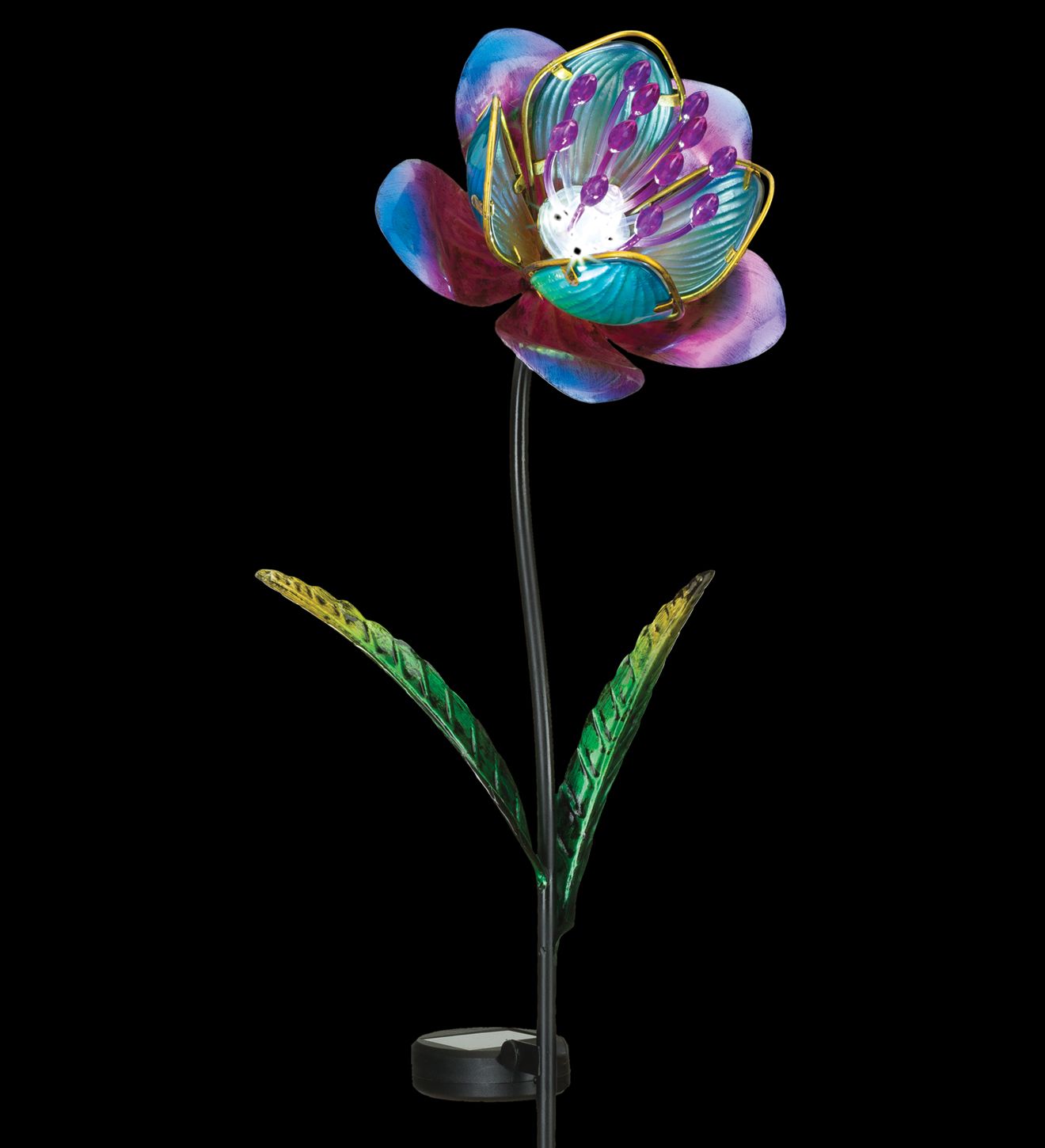 Purple Mystic Flower Solar Stake