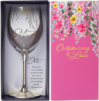 Beautiful Mom Crystal Wine Glass