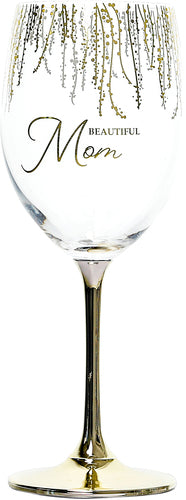 Beautiful Mom Crystal Wine Glass