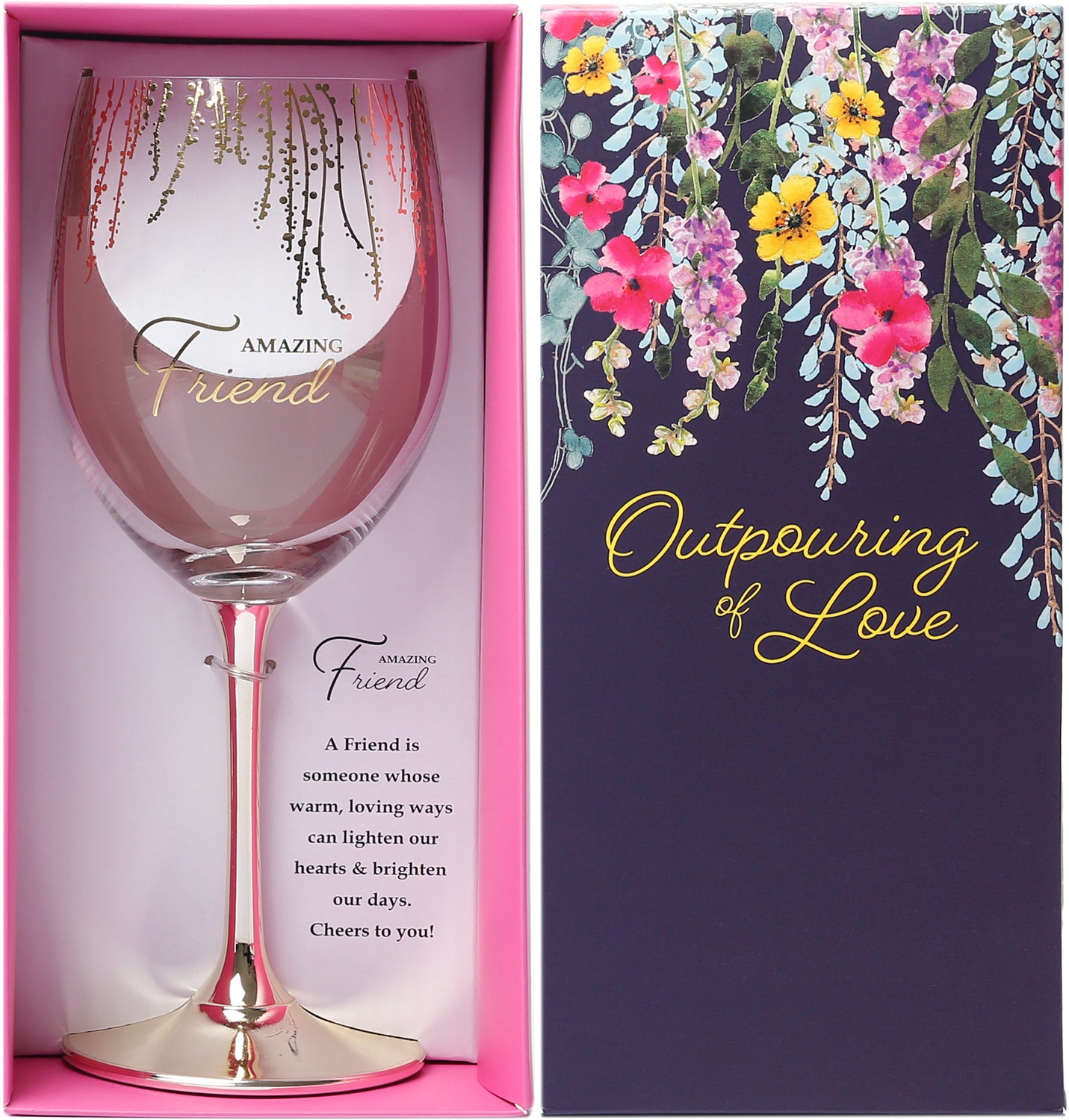 Amazing Friend Crystal Wine Glass