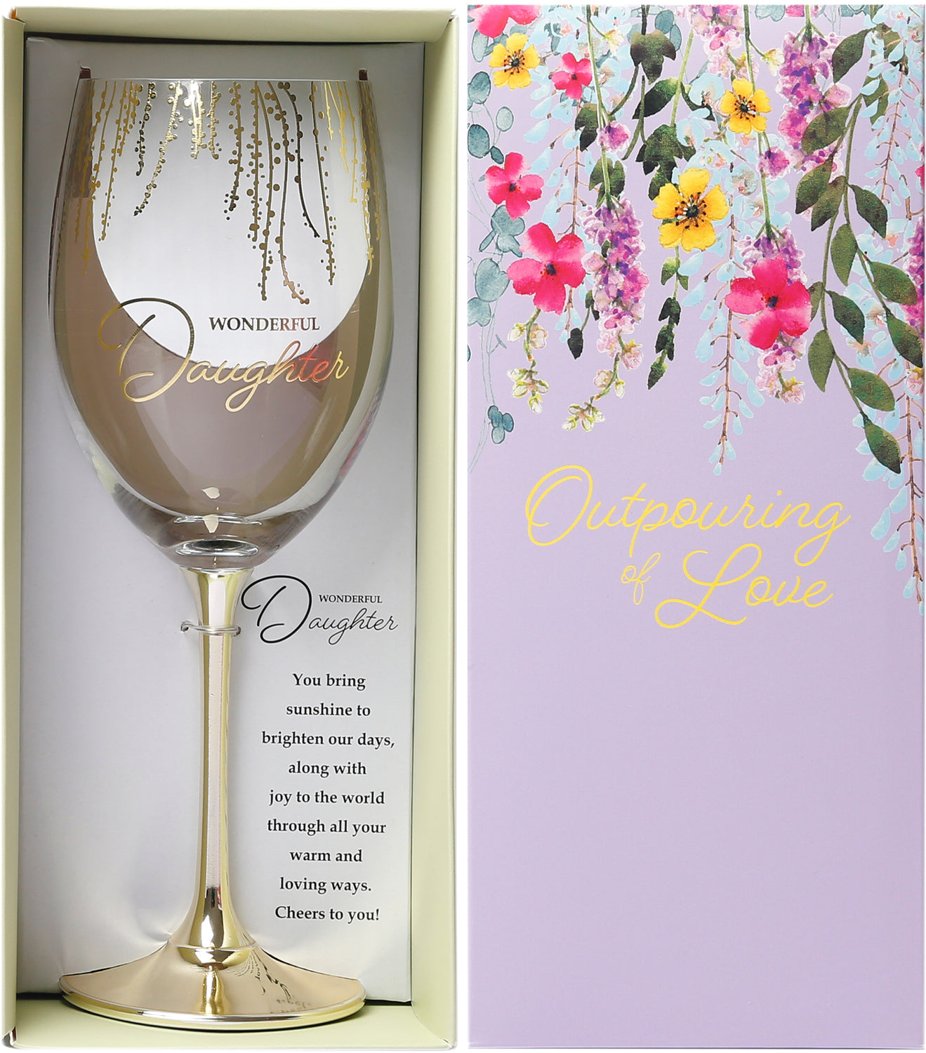 Wonderful Daughter Crystal Wine Glass