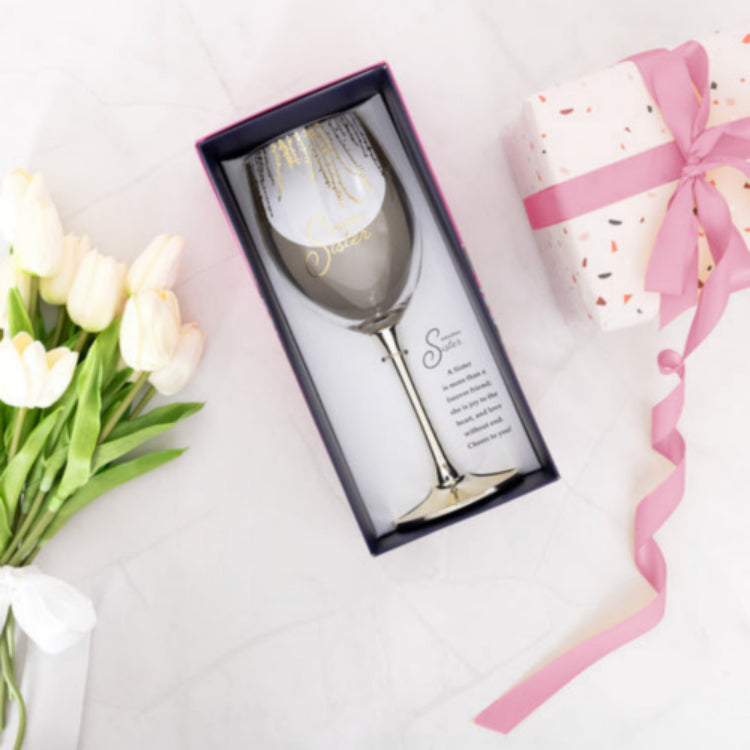 Amazing Sister Crystal Wine Glass