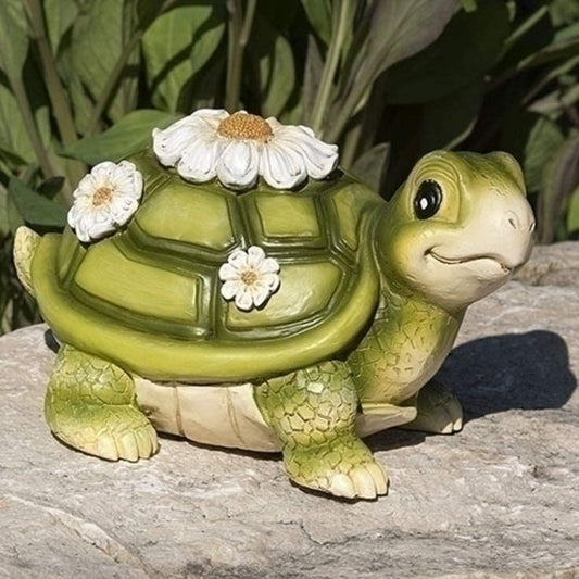 Turtle Painted Critter Outdoor Garden Statue