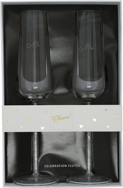 Mr & Mrs Toasting Flute Set