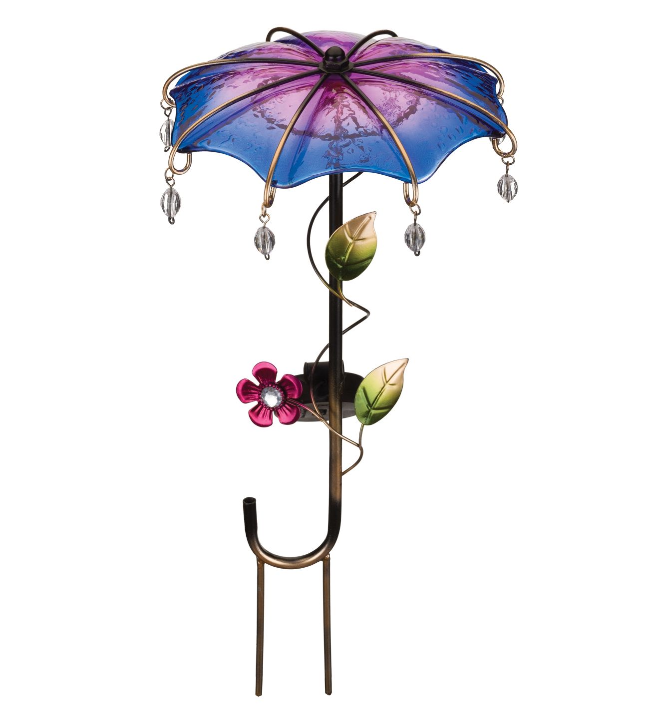 Purple Umbrella Solar Stake