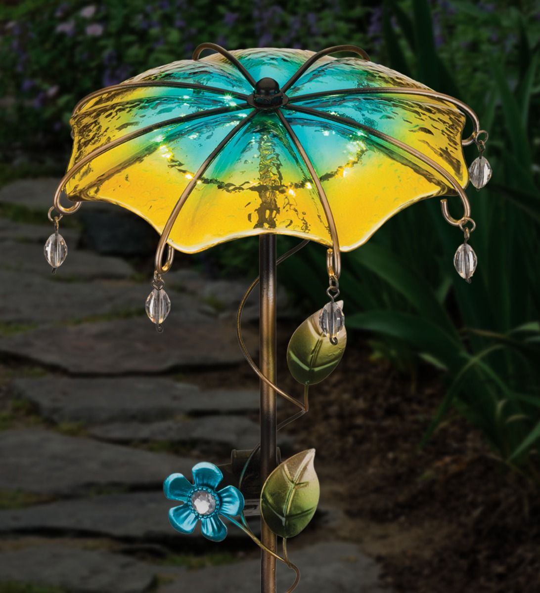 Yellow Umbrella Solar Stake