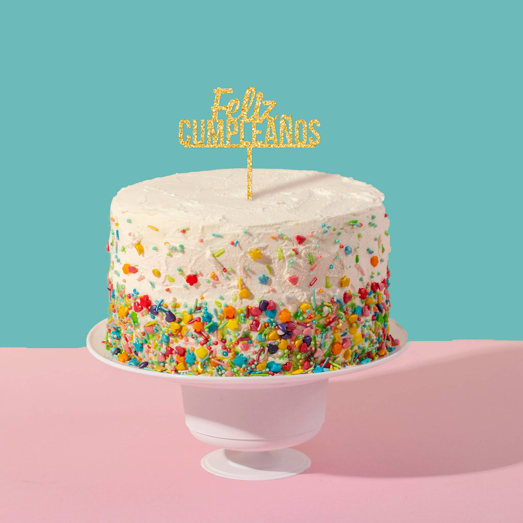 Feliz Cumpleaños Happy Birthday Acrylic Cake Topper