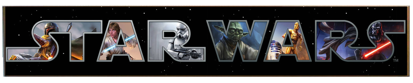 Star Wars Classic Logo Wood Wall Art