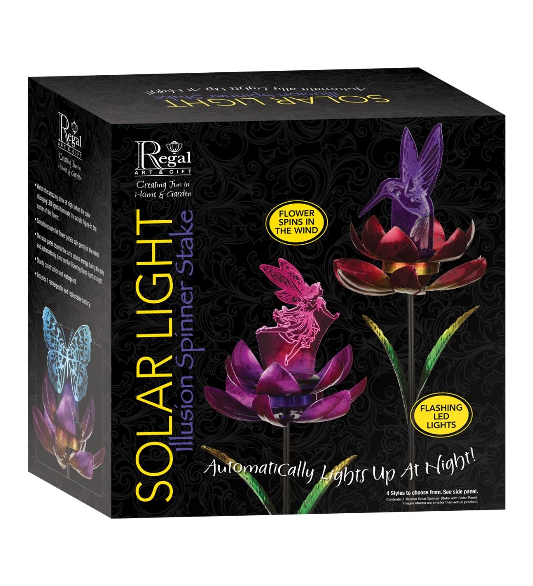 Butterfly Illusion Solar Spinner Stake