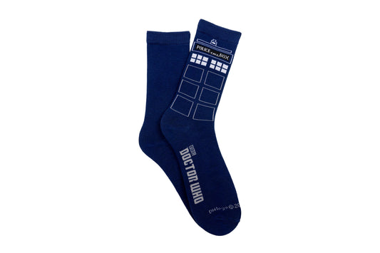 Doctor Who Striped Tardis Crew Sock
