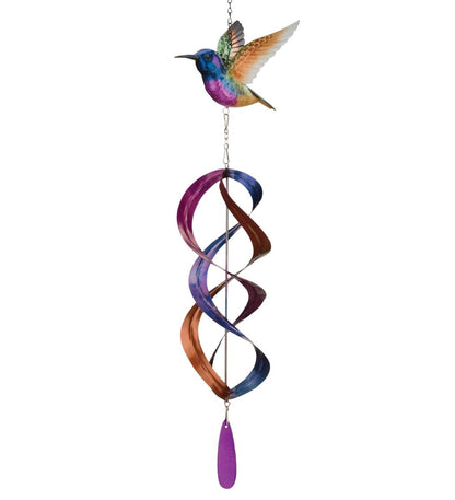 Hummingbird Hanging Wind Spinner Purple Coronet