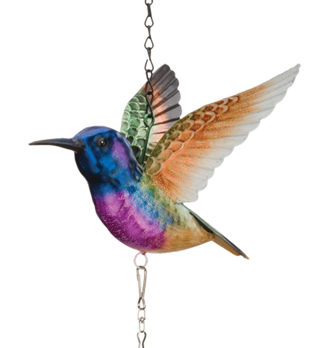 Hummingbird Hanging Wind Spinner Purple Coronet