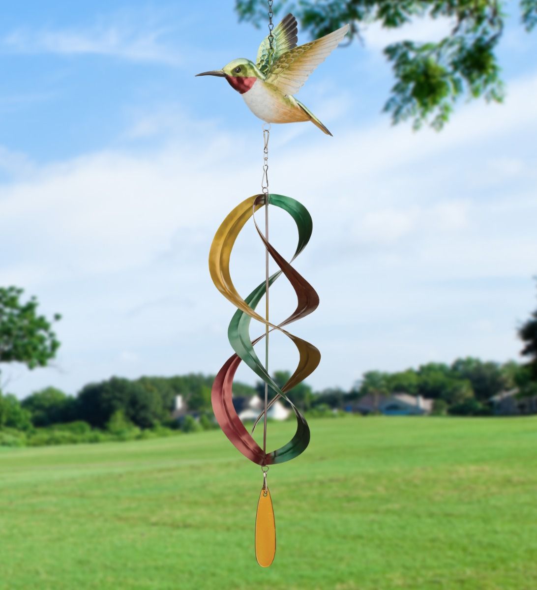 Hummingbird Hanging Wind Spinner Ruby Throated