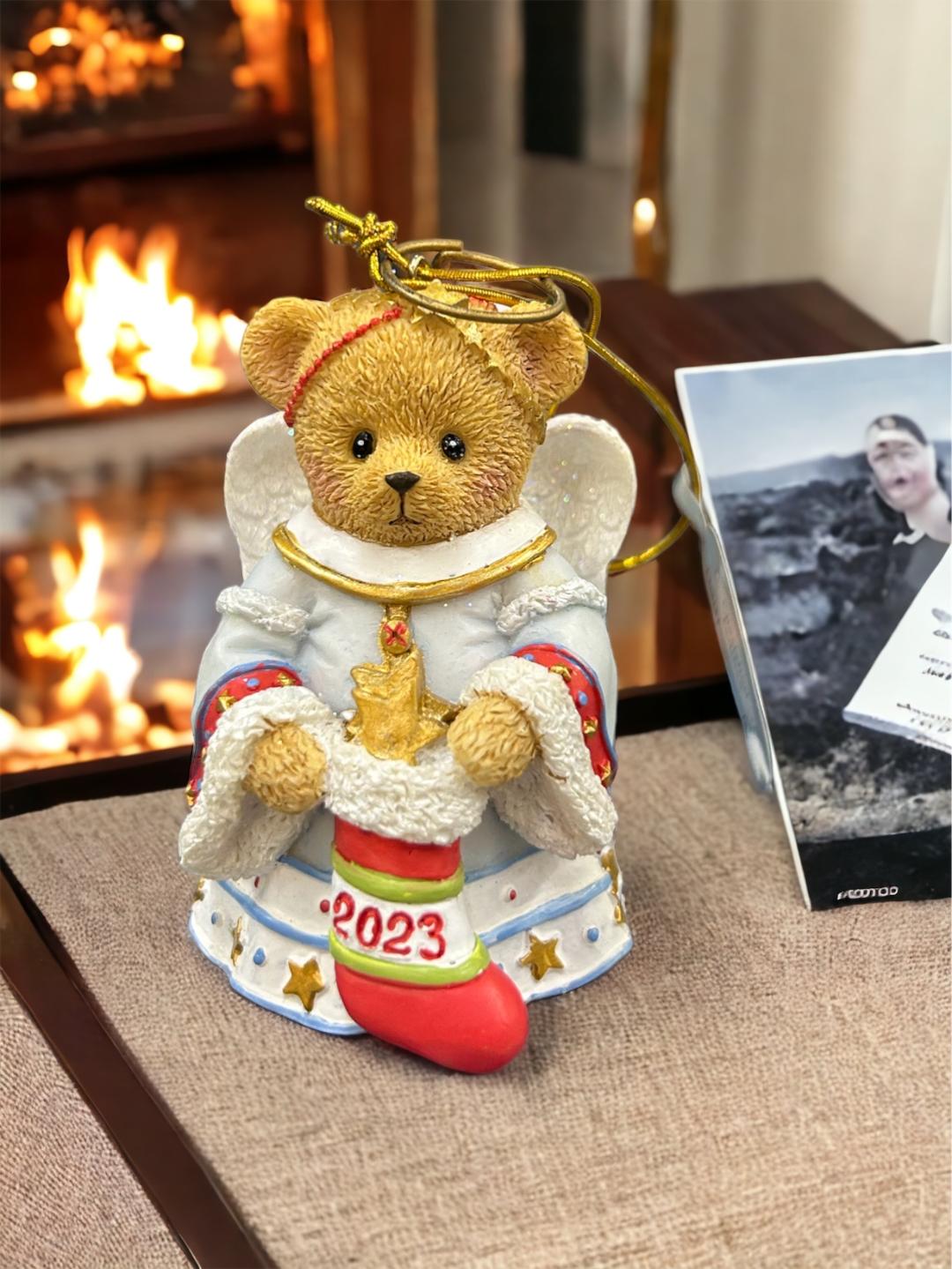 Cherished Teddies Dated 2023 Angel Bell Ornament