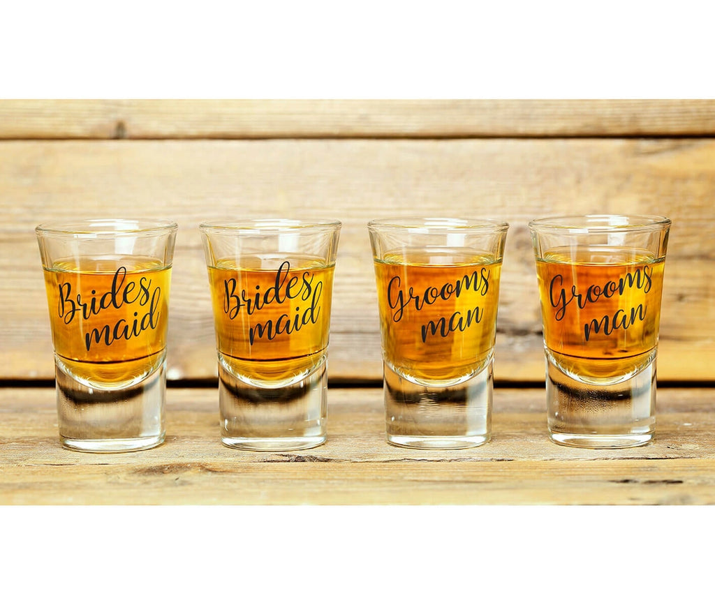 Groomsman & Bridesmaid Shot Glass