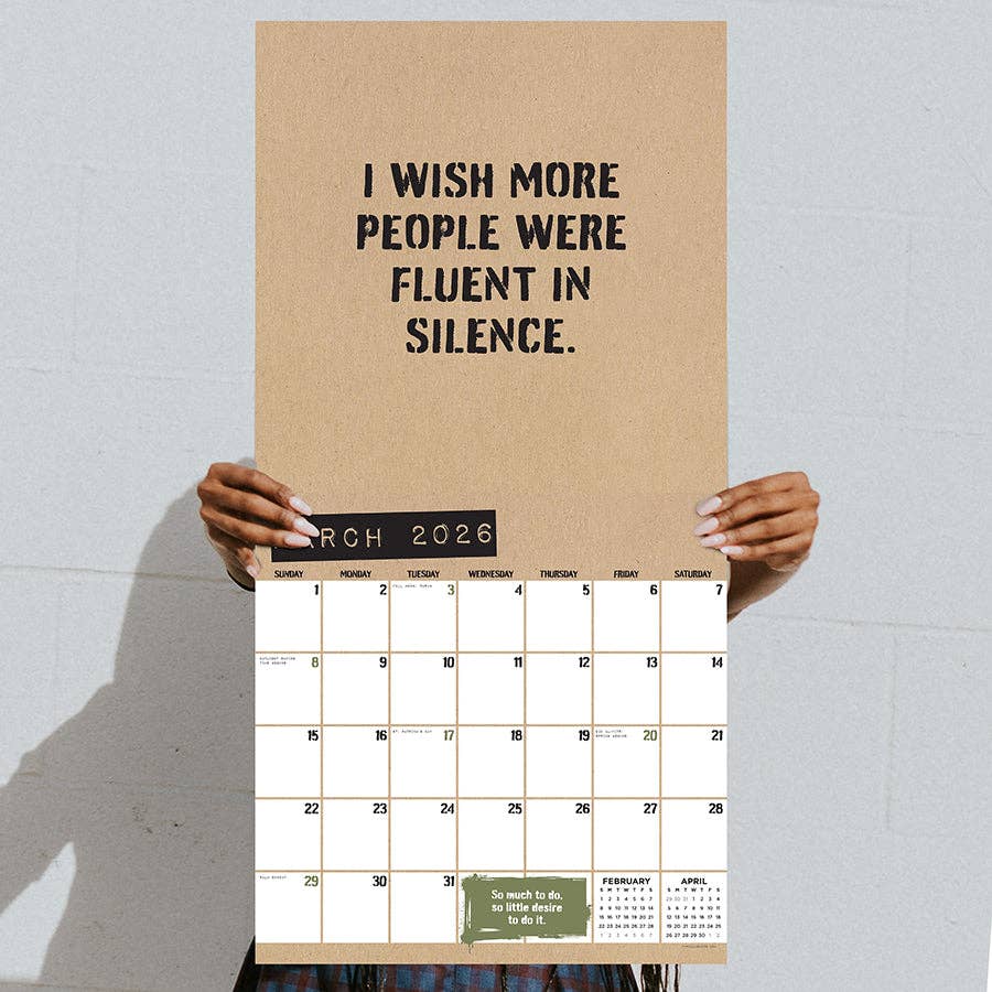 Anti-Affirmations 2026 Wall Calendar