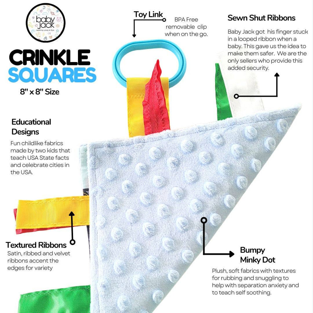 Arizona State Crinkle Tag Square Toy