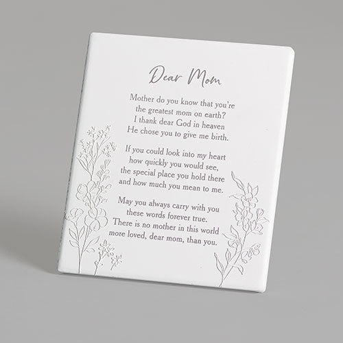 Dear Mom Ceramic Plaque