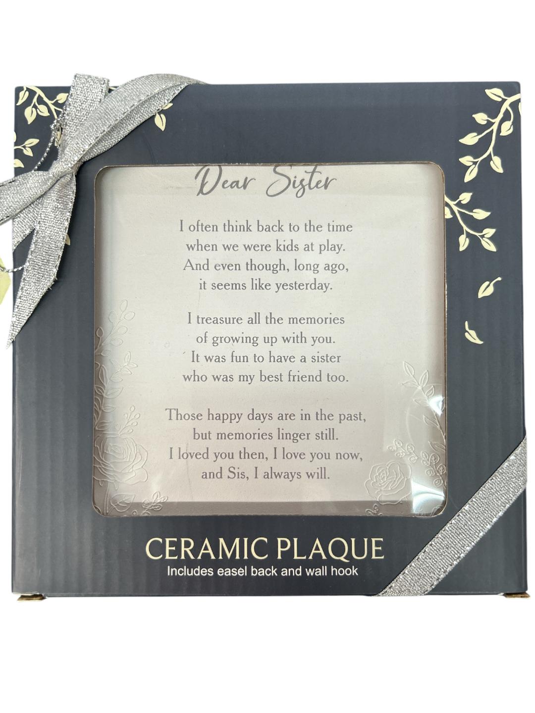 Dear Sister Plaque