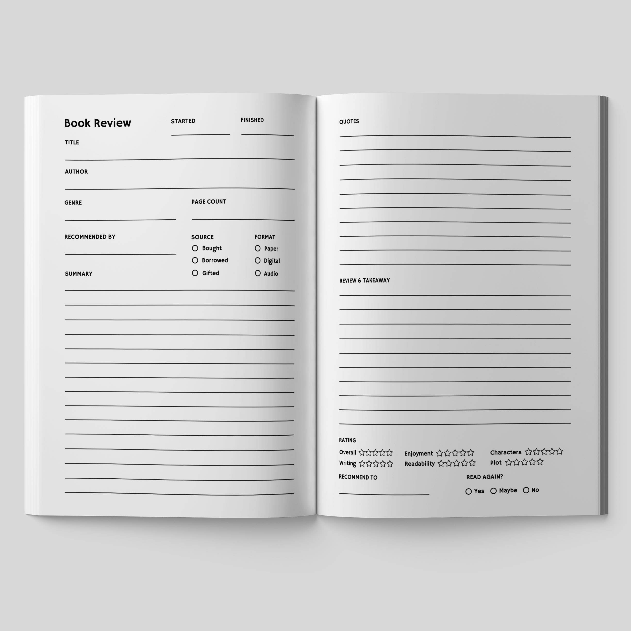 Books Remembered-Reading Journal