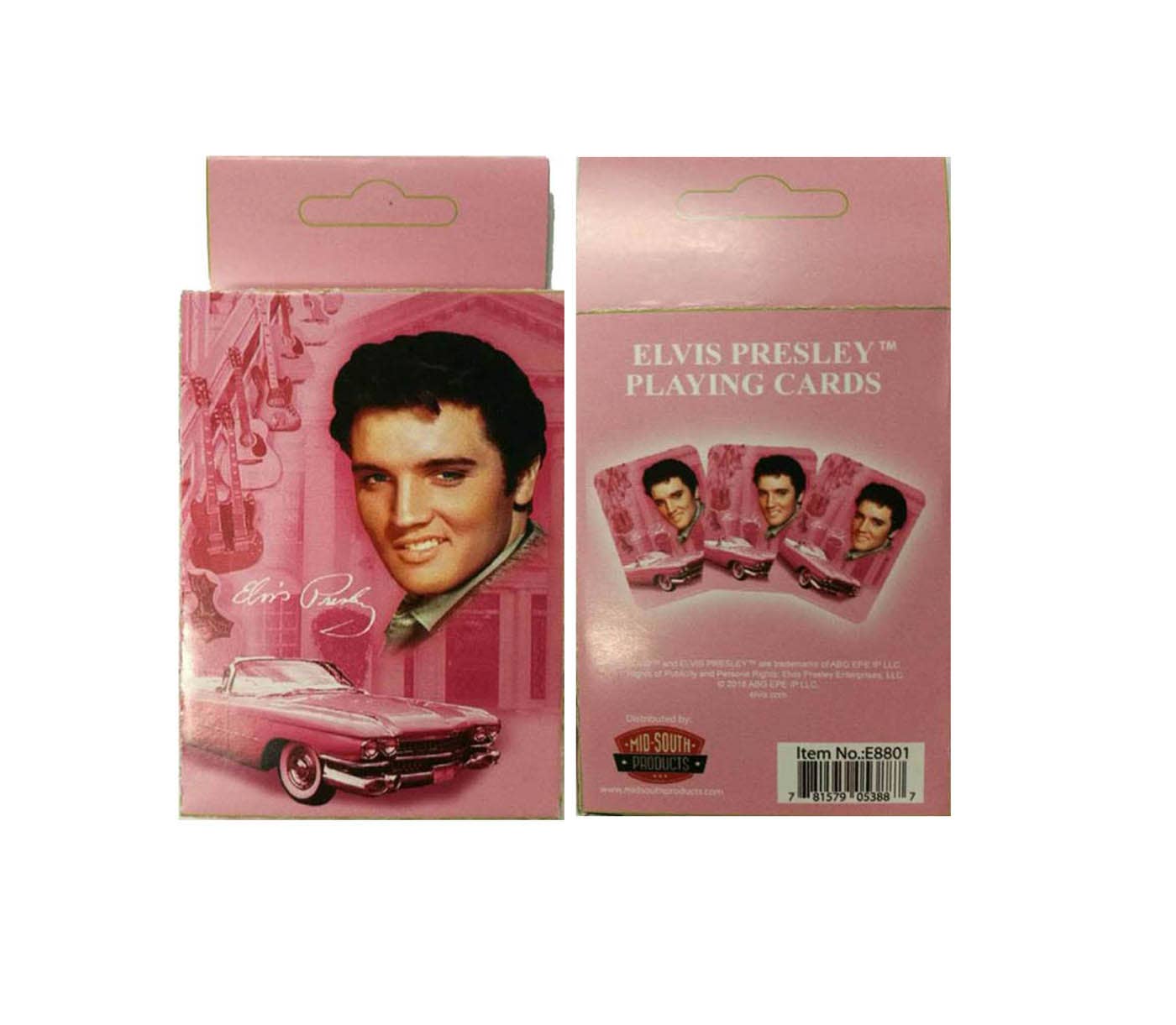 Elvis Presley Pink Guitar Playing Cards