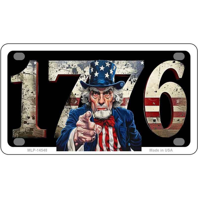 1776 Uncle Sam Novelty Metal License Plate