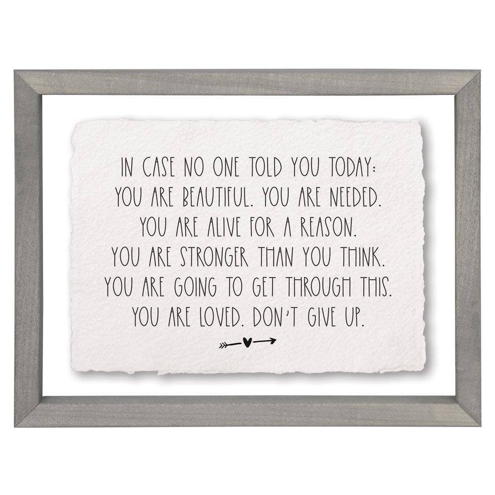 In Case No One Told You Today Sign