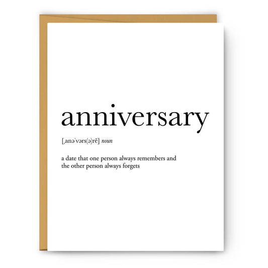 Footnotes - Anniversary Definition - Wedding & Anniversary Card