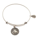 Taurus Zodiac Silver Expandable Bangle Charm Bracelet