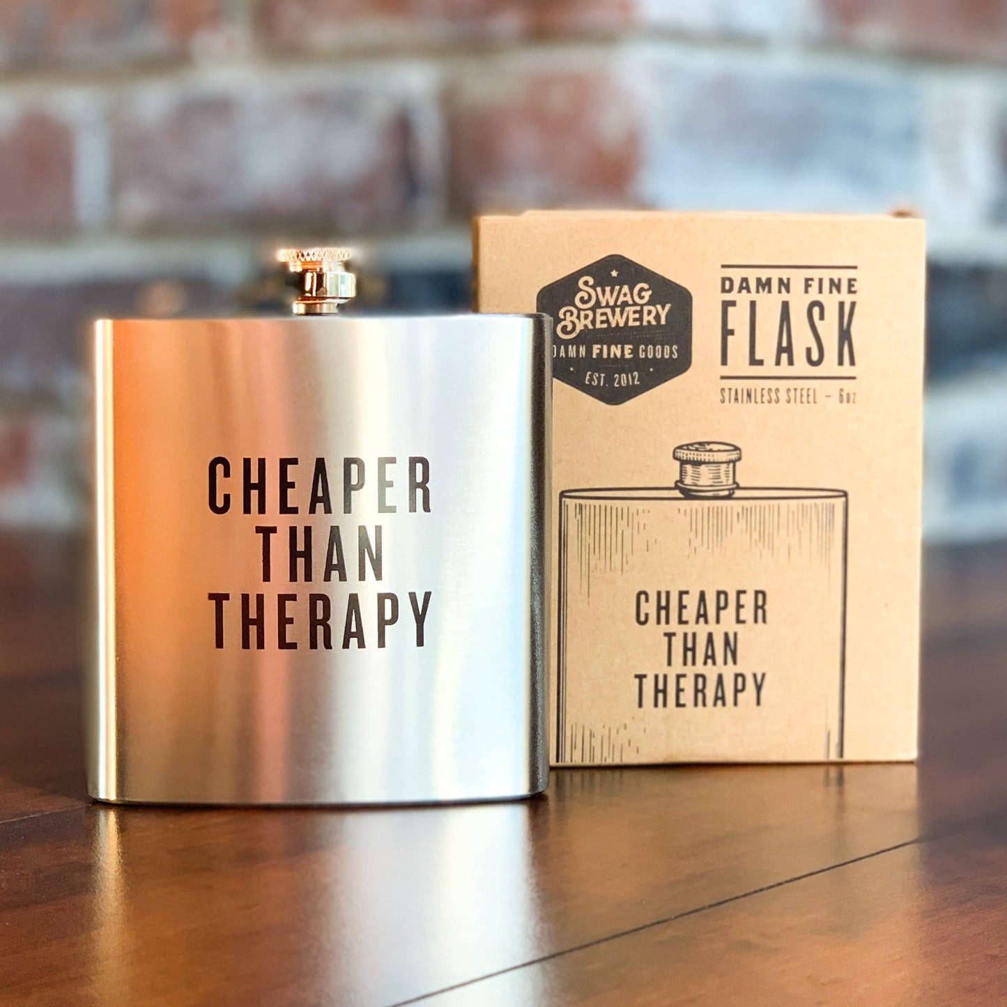 Cheaper Than Therapy Flask