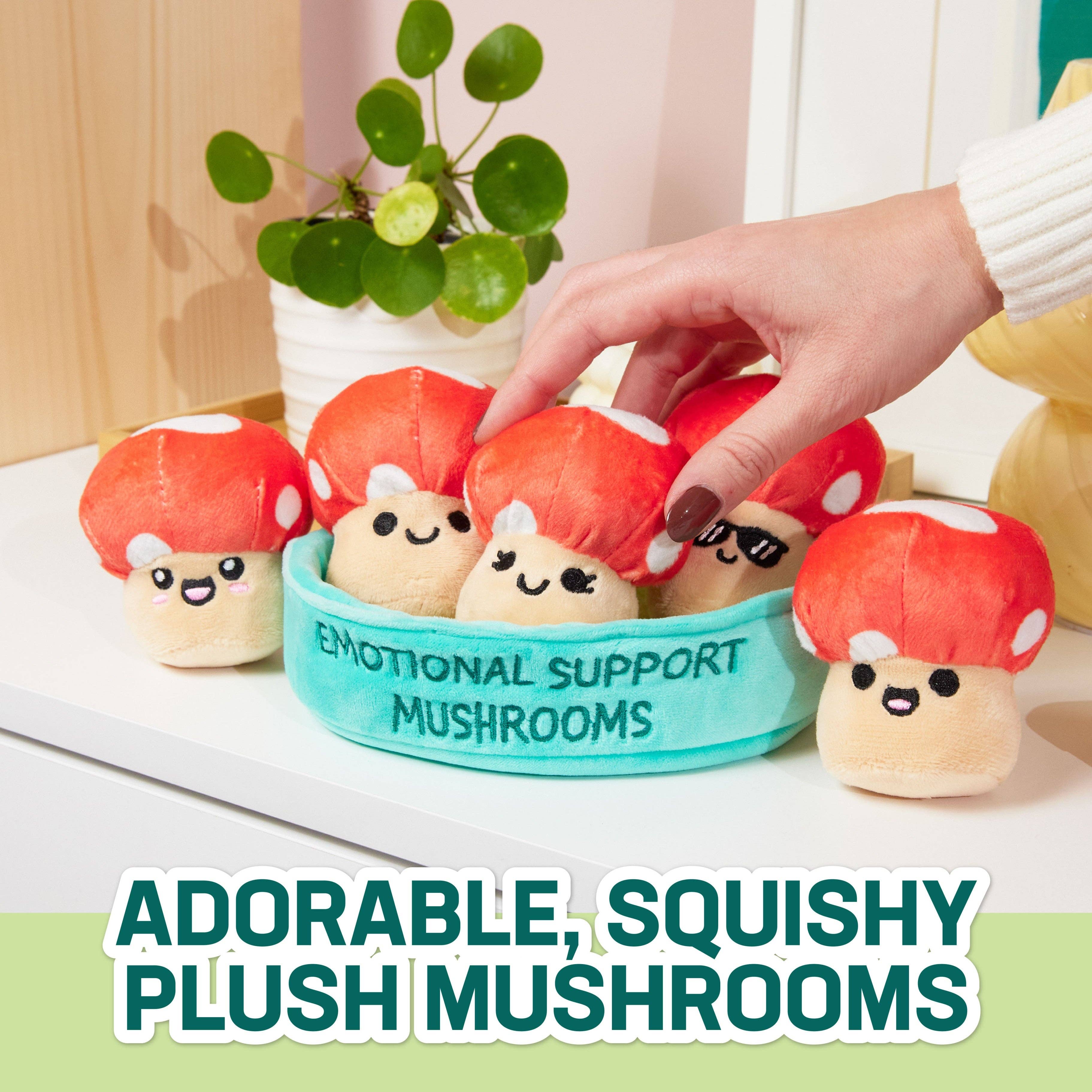Emotional Support Mushrooms - Set of 5 Fungi Friends