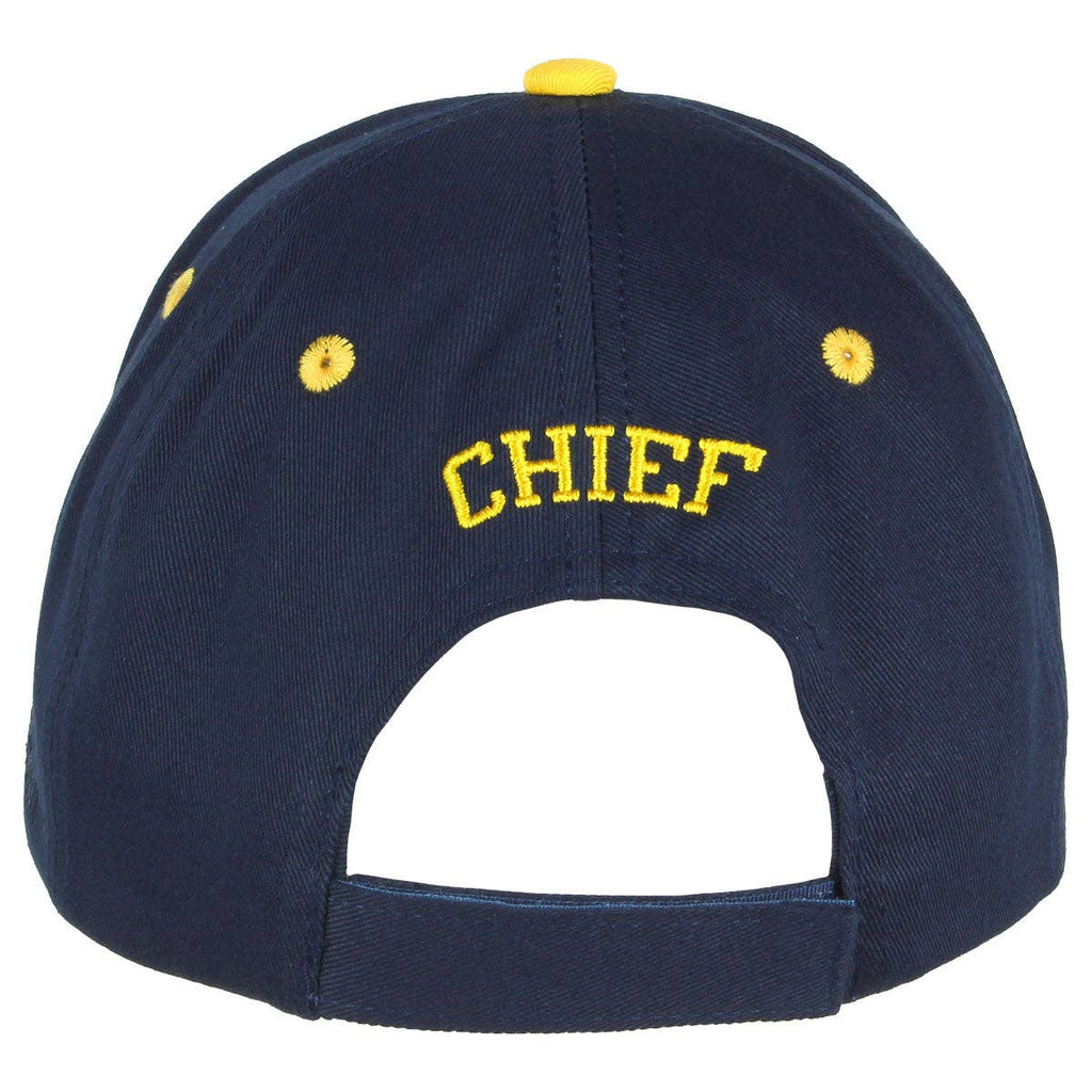 US Navy Retired Chief Twill Hat: Navy Blue