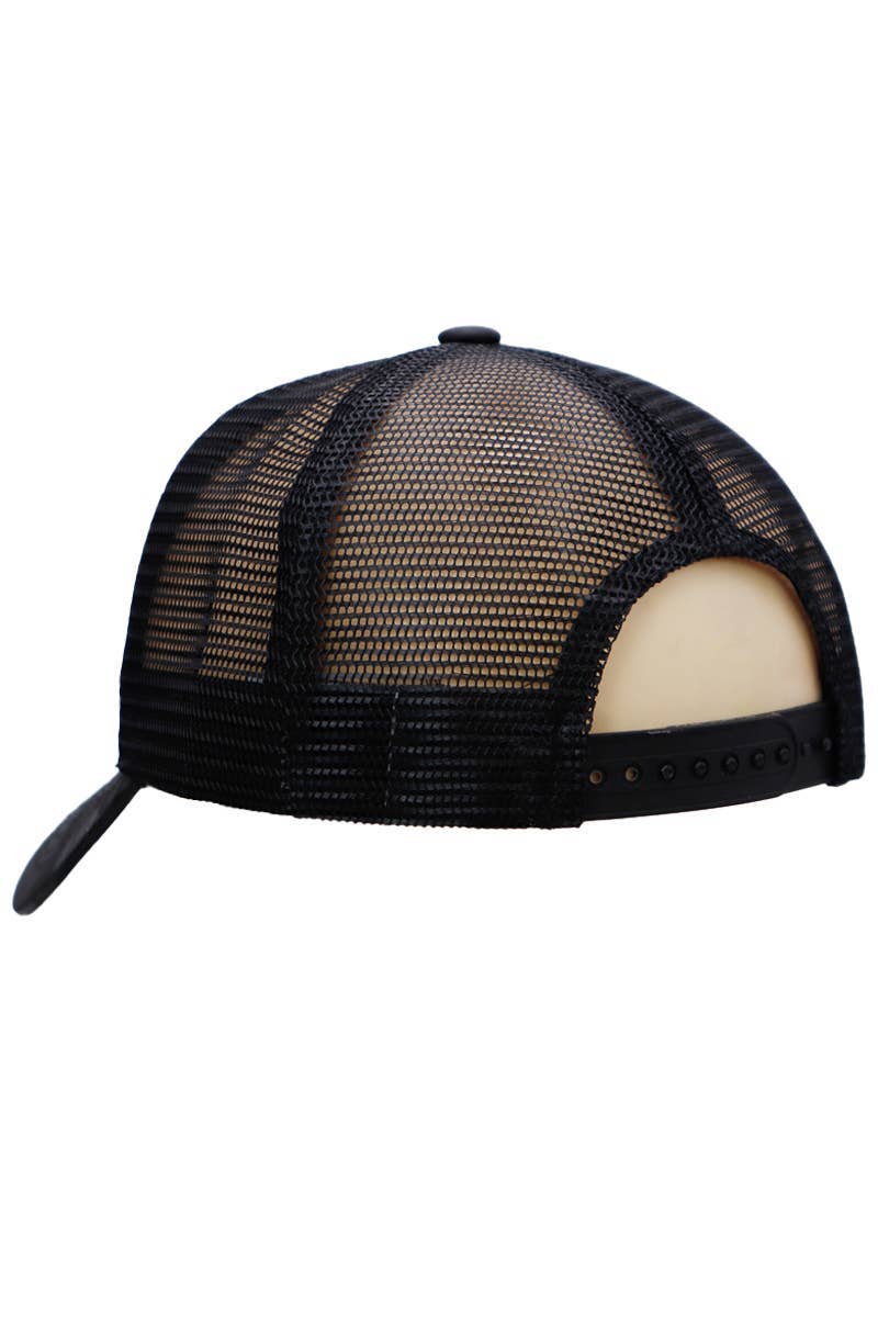 Fire Department Camo Mesh Trucker Hat: BLACK CAMO / ONE SIZE