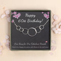 Happy 60th Birthday Sterling Silver Necklace Jewelry Set