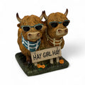 “Hay Girl Hay” Highland Cow Figurine